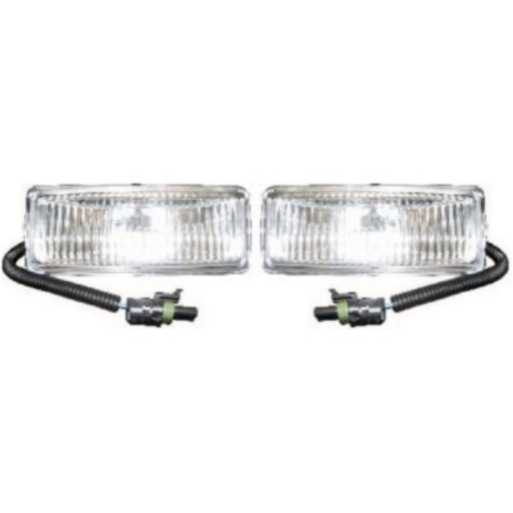 Set Of 2 Clear Lens Fog Light For 95-97 Nissan Pickup Left & Right W/ Bulbs