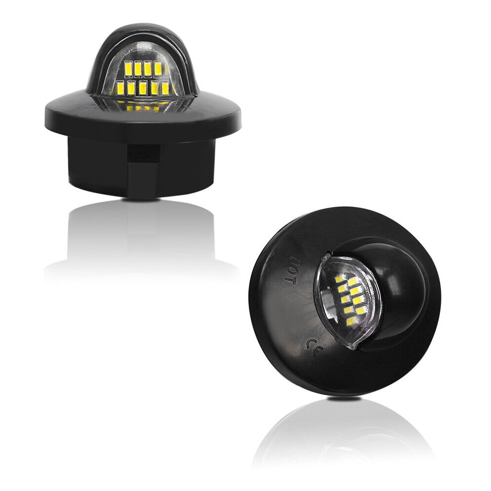 Pair LED License Plate Lights Lamps With 12 LEDs