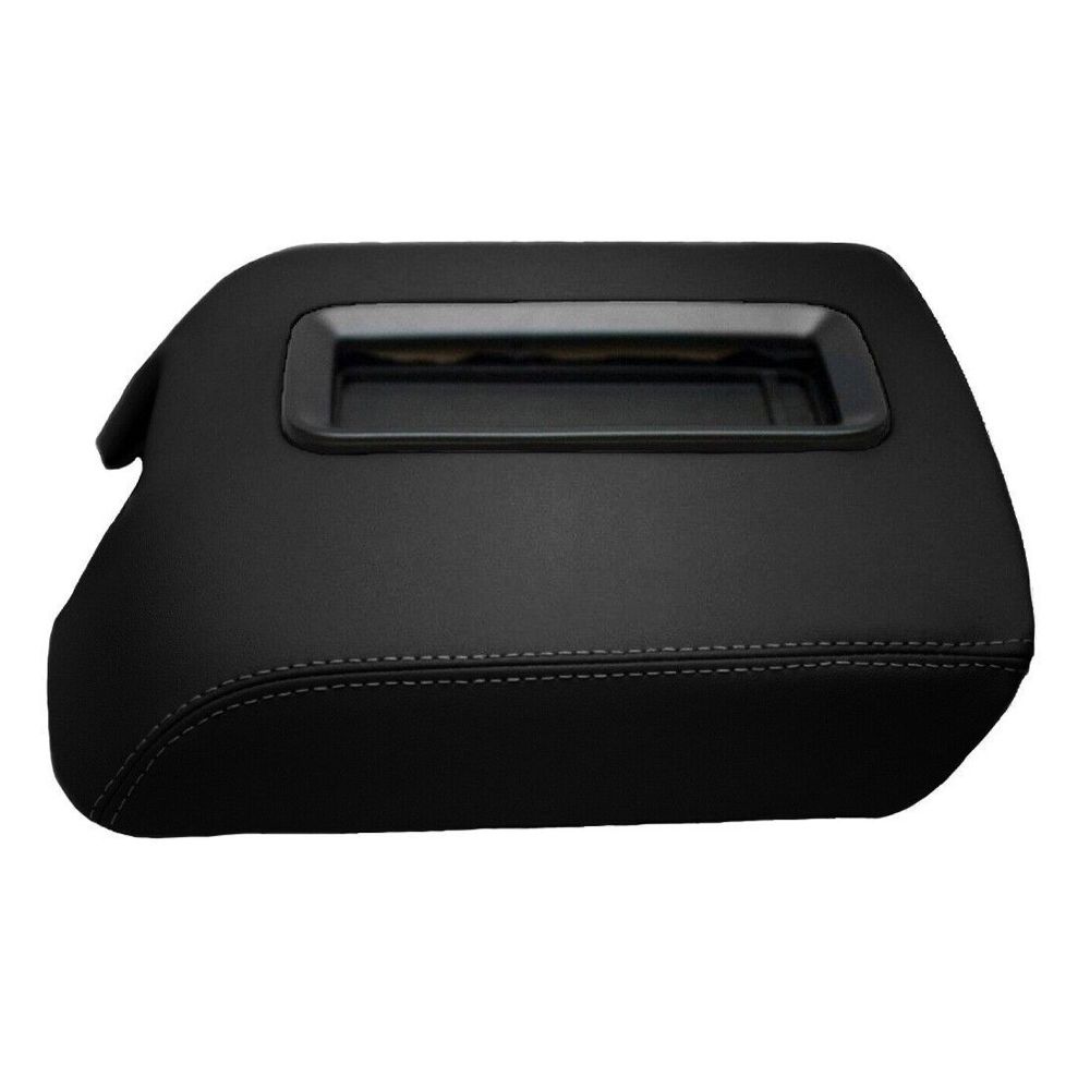 Console Armrest Leather Synthetic Cover For Chevrolet Tahoe 16-19 Gray Stitch