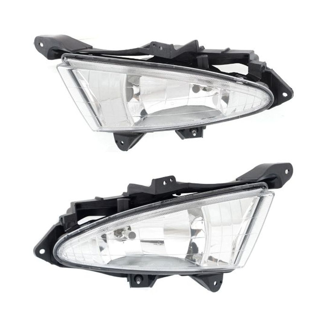 2pcs LH&RH Clear Lens Fog Light For Hyundai 2007-2010 Elantra Sedan W/ Bulb