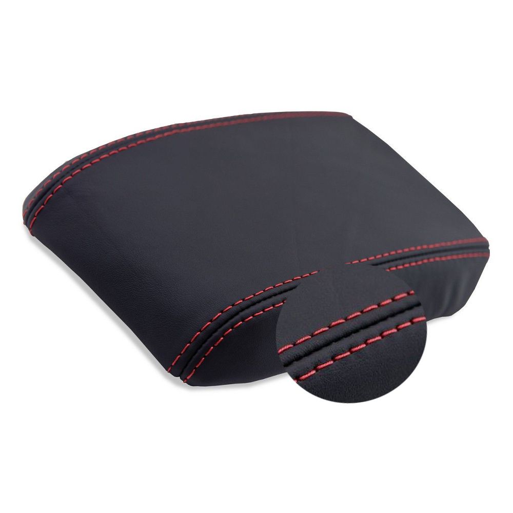 Center Console Armrest Leather Cover For 240SX Nissan 240SX S13 89-93 Red Stitch