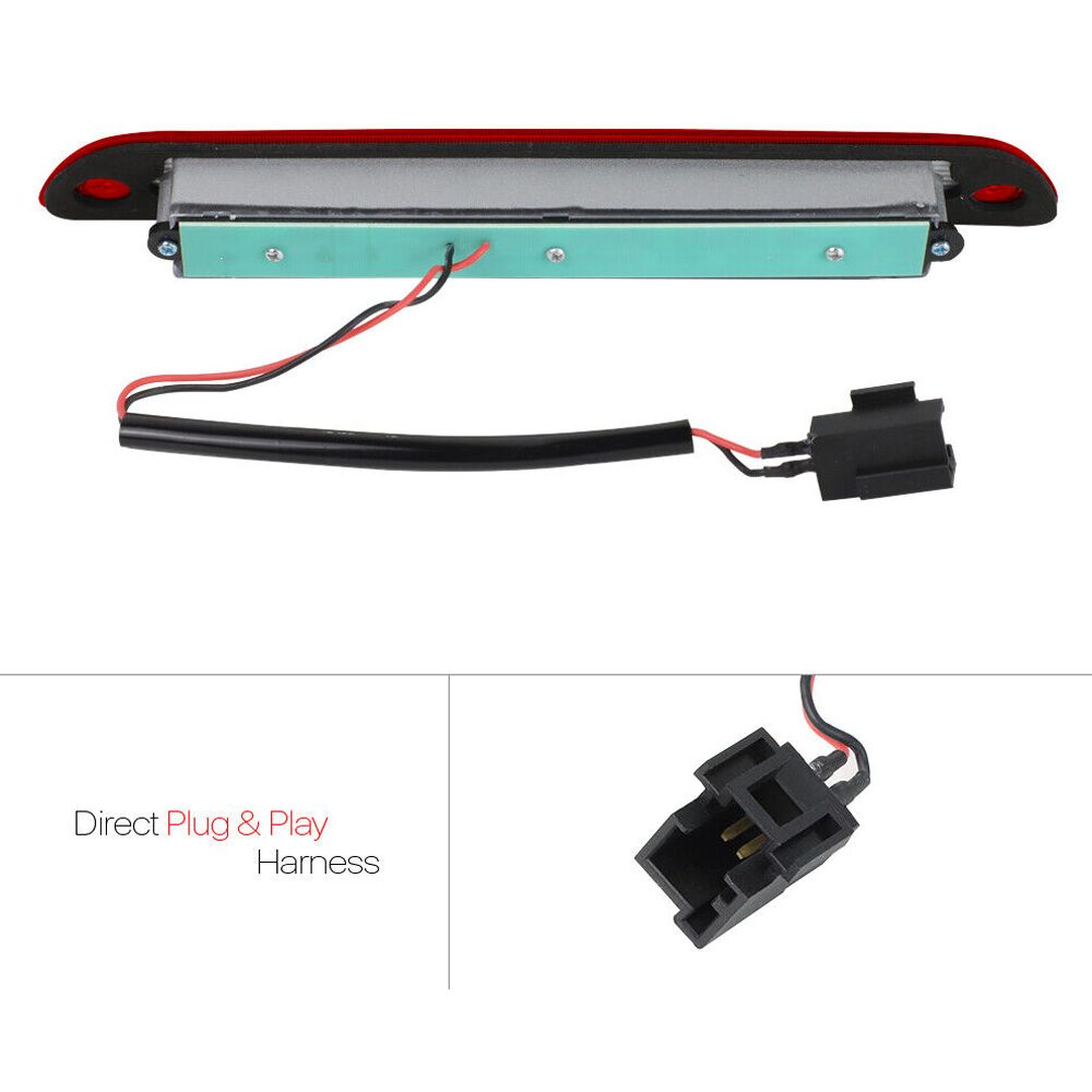 Fits 2001-2007 Ford Escape/Mariner [Chrome/Red] LED Third 3rd Brake Light Lamp