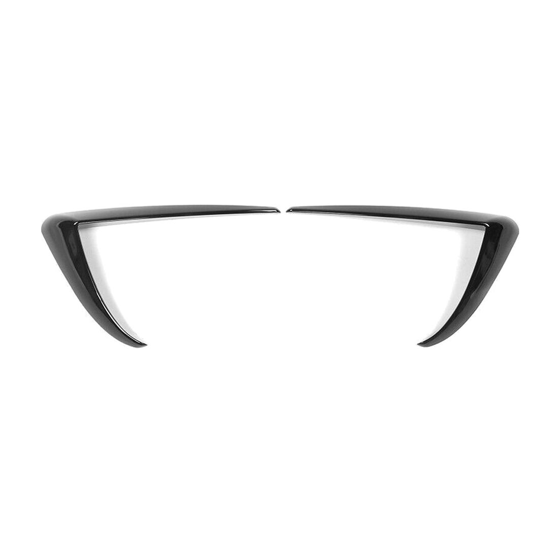 For Tesla 17-23 3 Base Model 3 Fog Light Lamp Trim Cover Gloosy Black ABS-2PCS