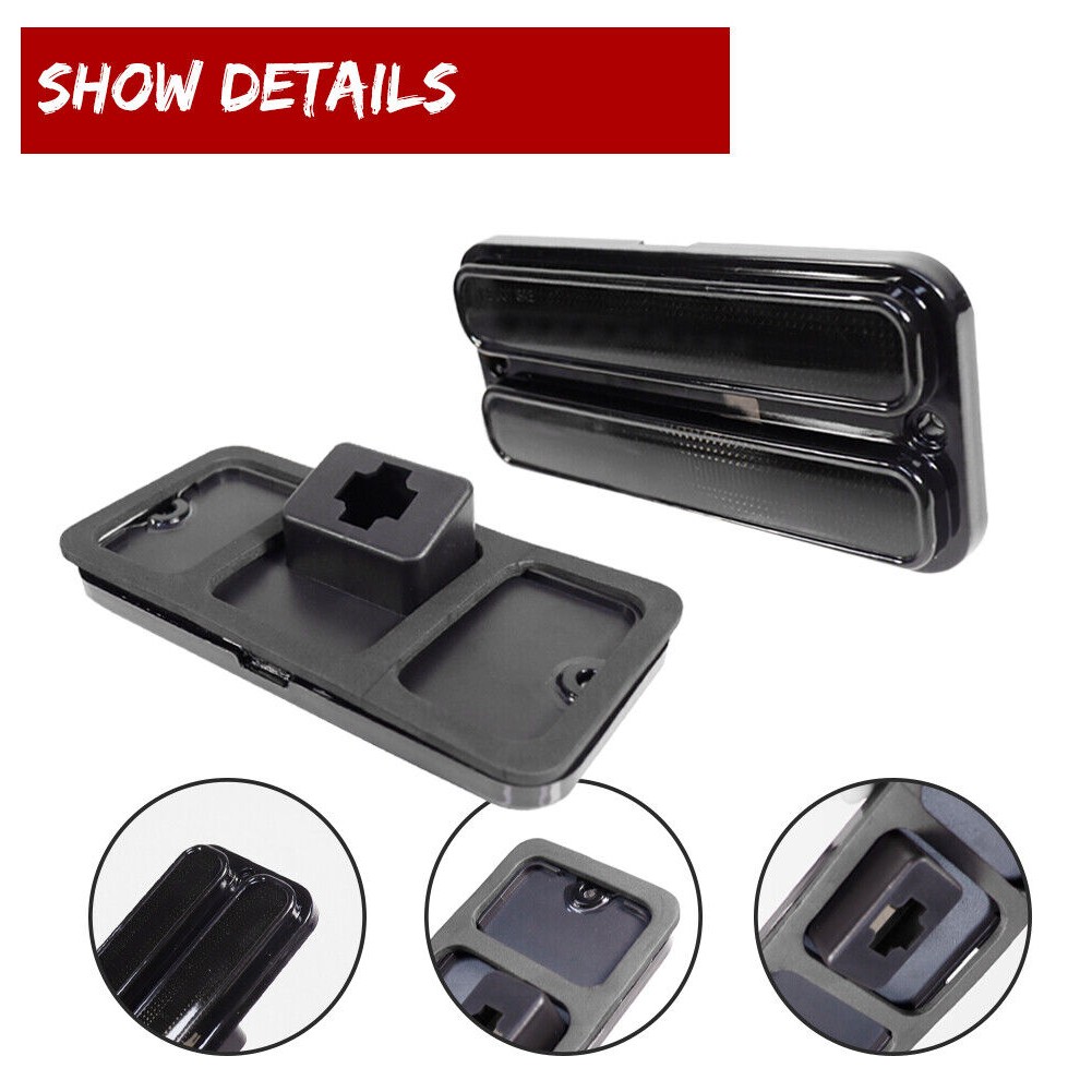 4PCS Smoked Front & Rear Side Marker Lights Lamps