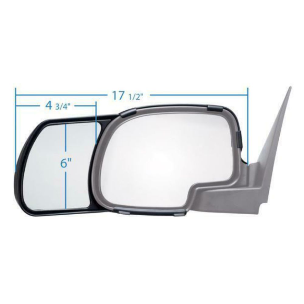 Snap & Zap Clip-On Towing Mirror For 1999-2006 Cadillac Chevrolet GMC
