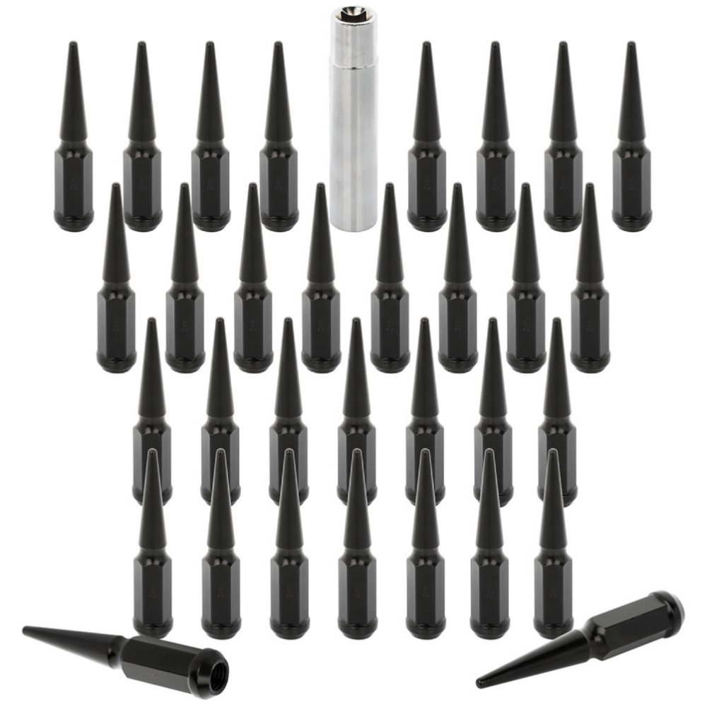 32 X 14x2mm Black Wheel Lug Nuts + 1 Key For Excursion F250 F350 SuperDuty