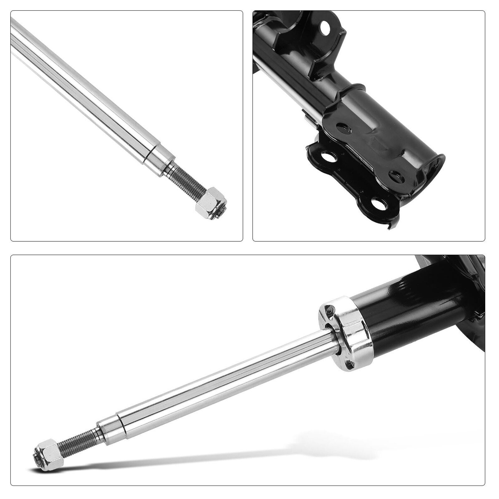2Pcs Front Left & Right Shock Absorber For Hyundai Accent Kia Rio 2012-2017 1.6L