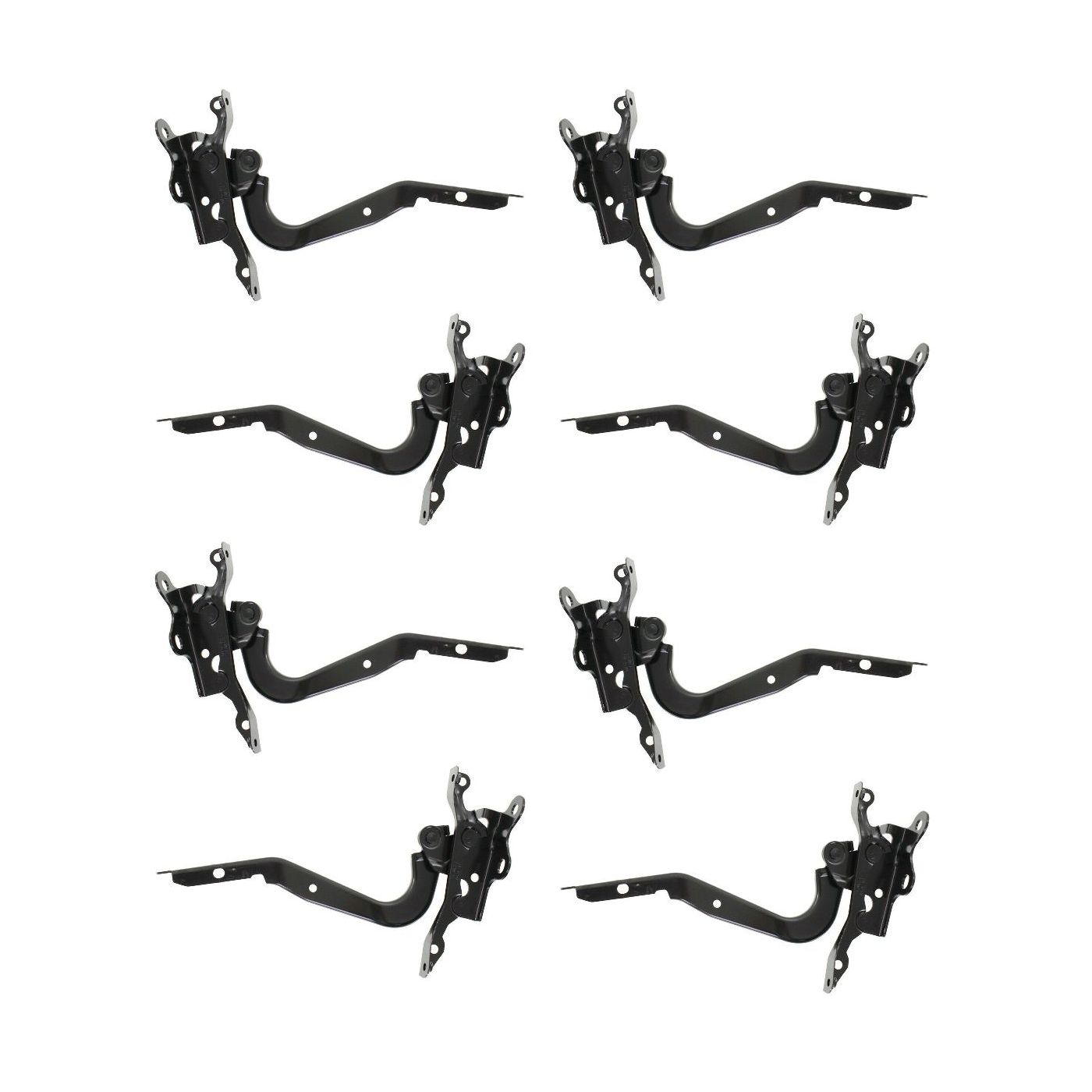 8 PCS - For 2008-2015 XB Base Set Hood Hinges Driver & Passenger Side LH RH