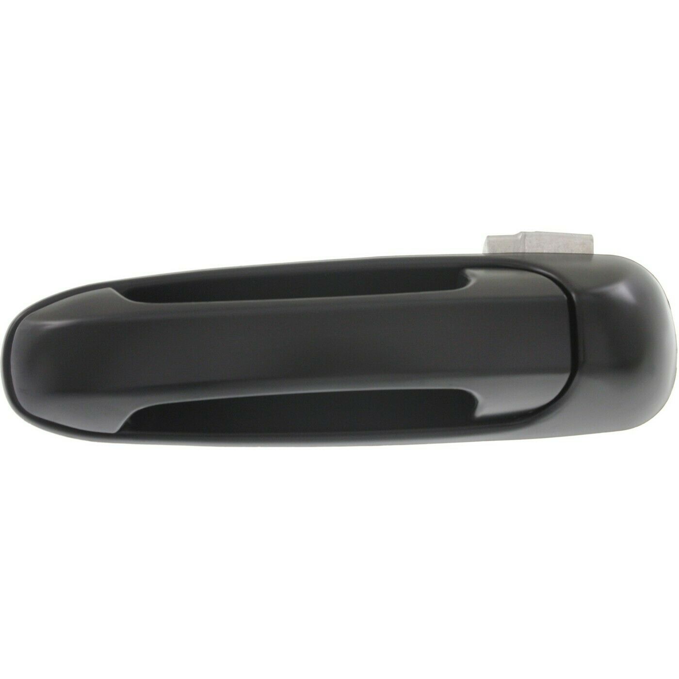 Door Handle Set For Dodge Mitsubishi Ram Rear Smooth Black Plastic 2-Pcs