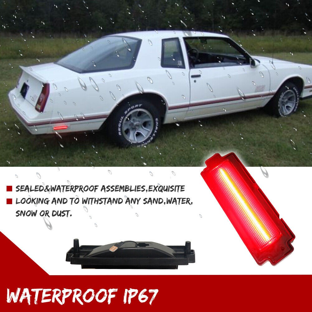 Smoked Red LED Rear Bumper Side Marker Lights