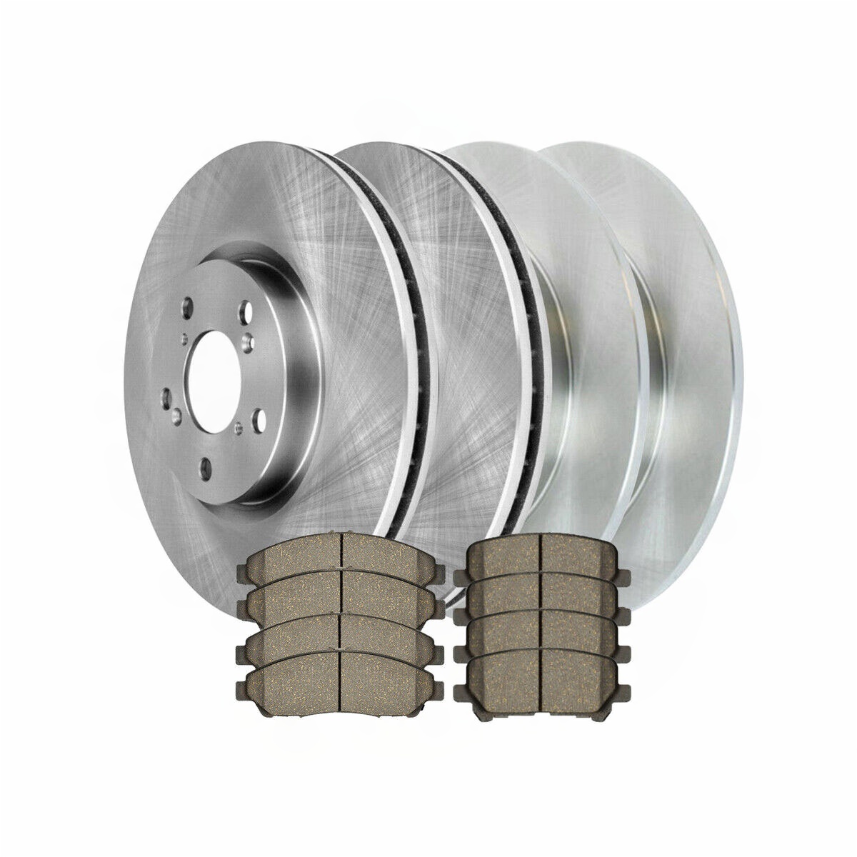 Front And Rear Brake Rotors & Performance Ceramic Pads Kit For MDX Pilot ZDX V6