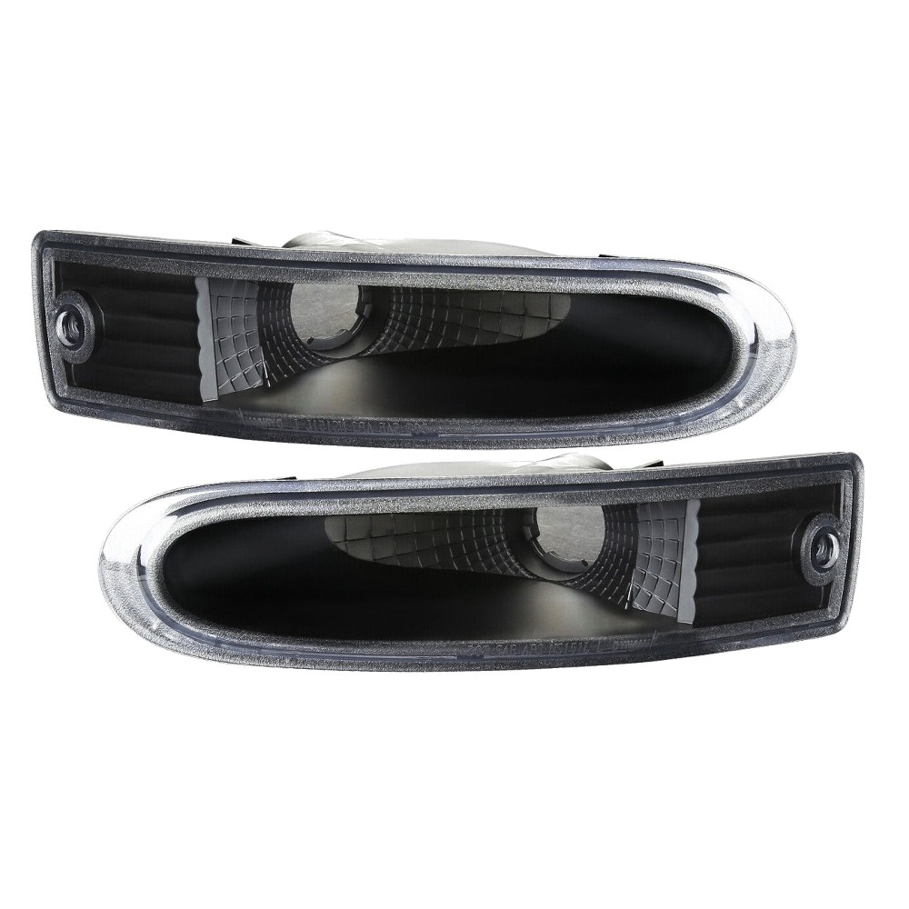2 Sets Of - Black Bumper Lights Front Turn Signal Lamps