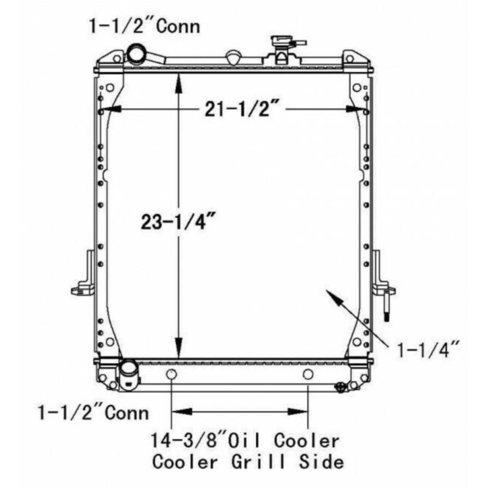 Radiator For Forward NPR NPR-HD NQR Tiltmaster W3500 W4500 W5500 4.8L
