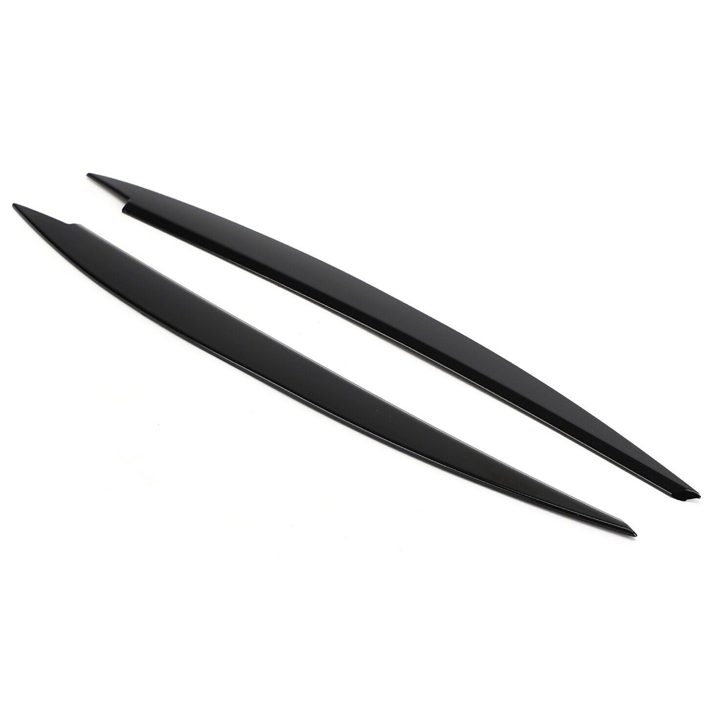 Front Headlight Eyelid Eyebrow Cover Trim Black For VW Golf MK7 Golf R GTI GTD