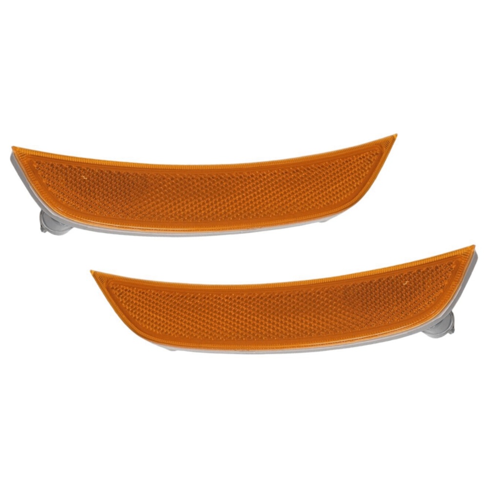 Set Of 2 Bumper Face Bar Reflectors Light Lamp Front Driver & Passenger Pair