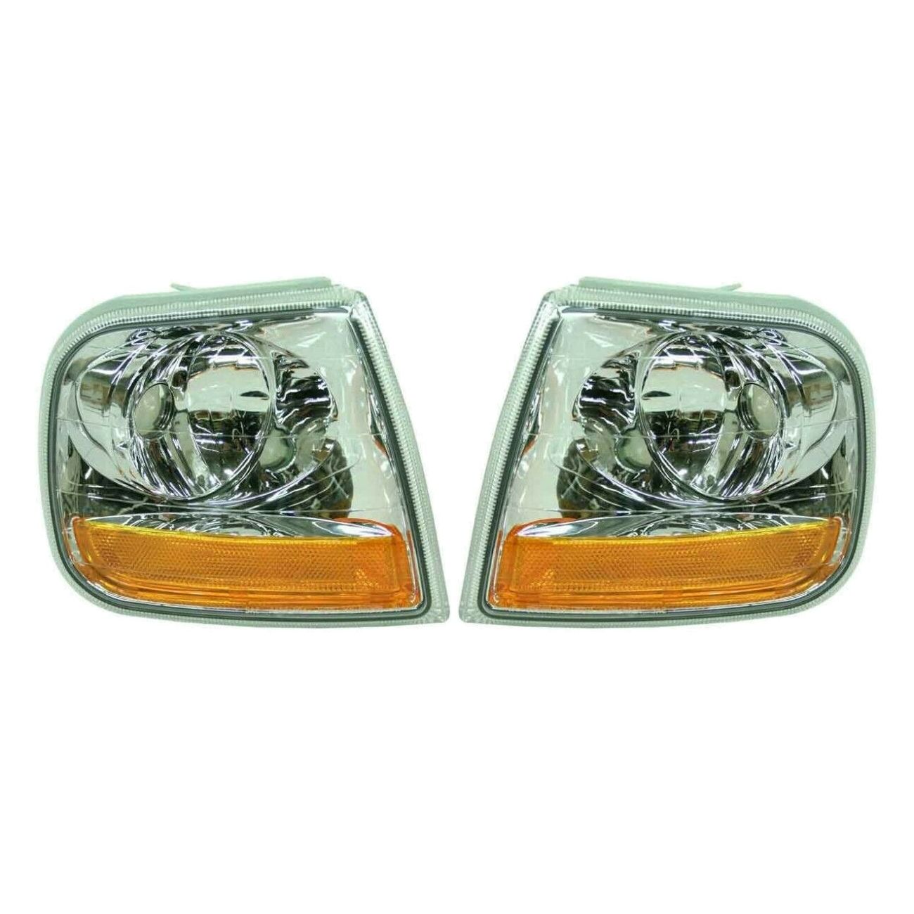 Pair Set Of 2 Corner Lights Lamps Left-and-Right For Ford Truck LH & RH