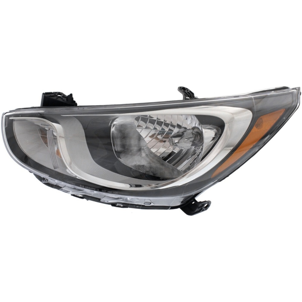 Headlight Set For Hyundai 2012-2014 Accent Left And Right With Bulb 2Pc