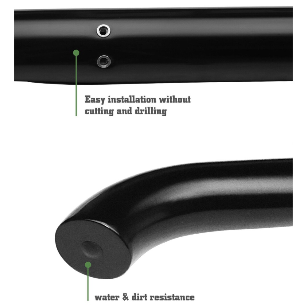 3" Black Side Step Rails For 11-21 Durango Nerf Bars Running Boards