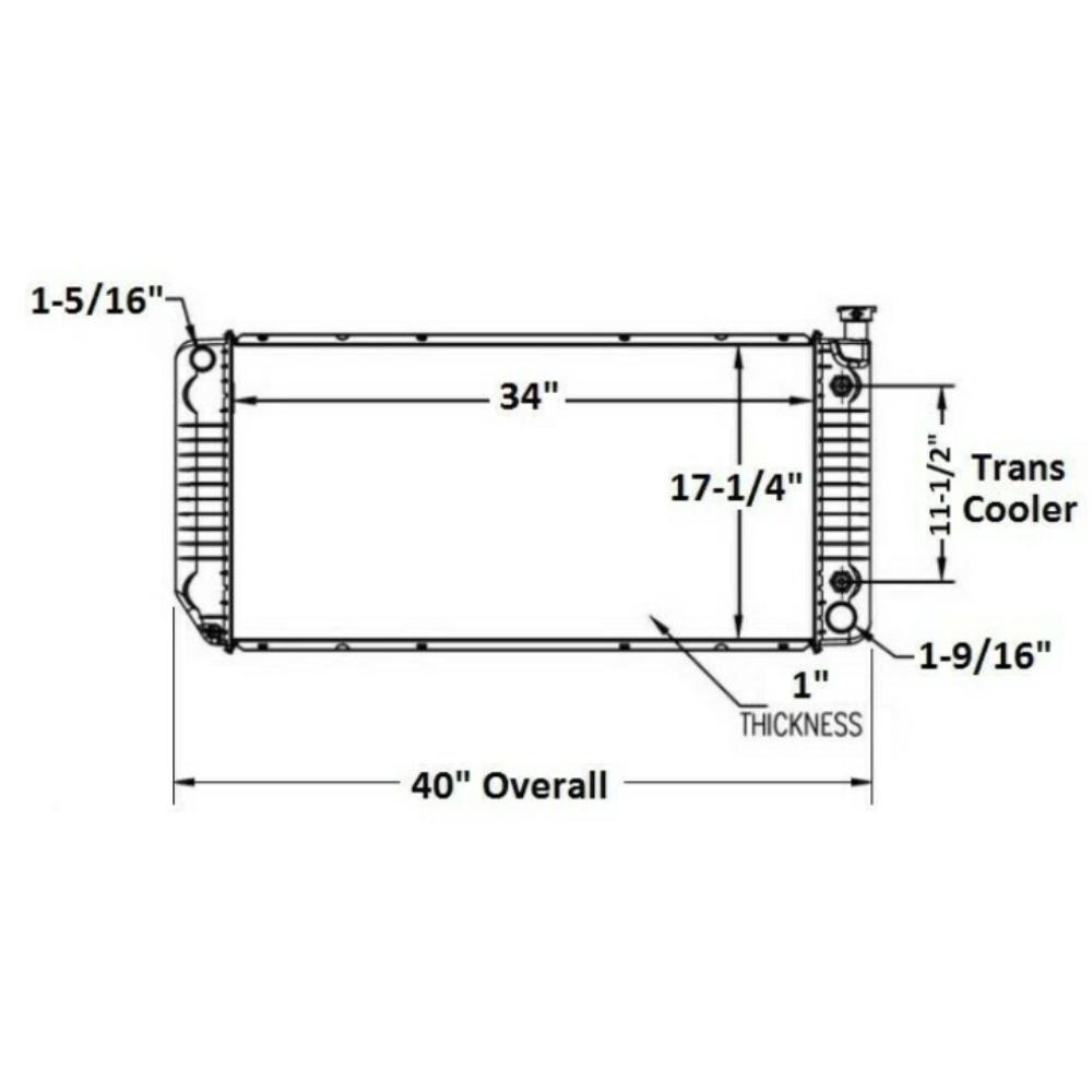 Radiator Aluminum Core Plastic Tank For Cadillac Chevy GMC Pickup Truck SUV