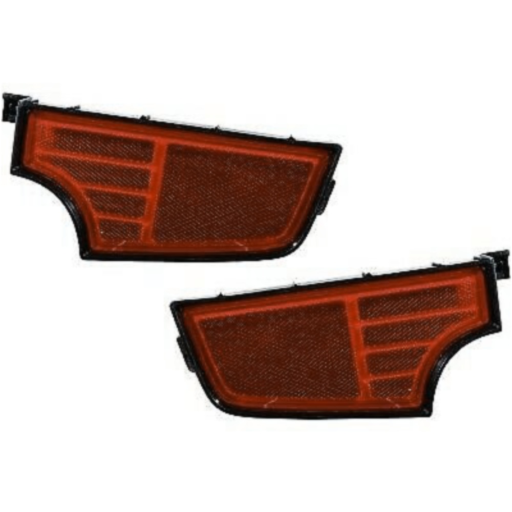 Rear Bumper Mounted Marker Reflector Lens Pair Set For 10-13 Soul Hatchback