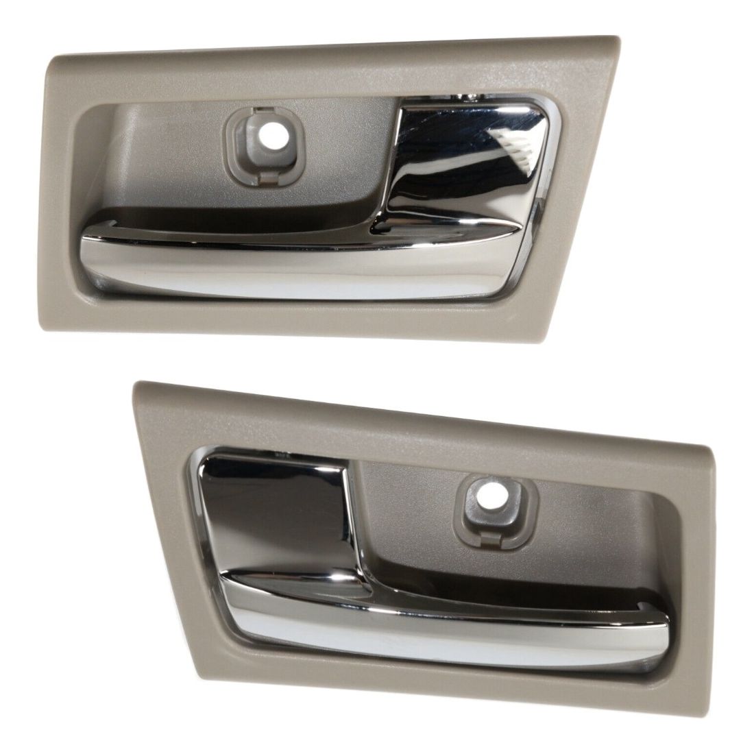 Door Handle Set For 2003-11 Ford Crown Victoria Front/Rear Gray W/Chr Lvr 2-Pcs