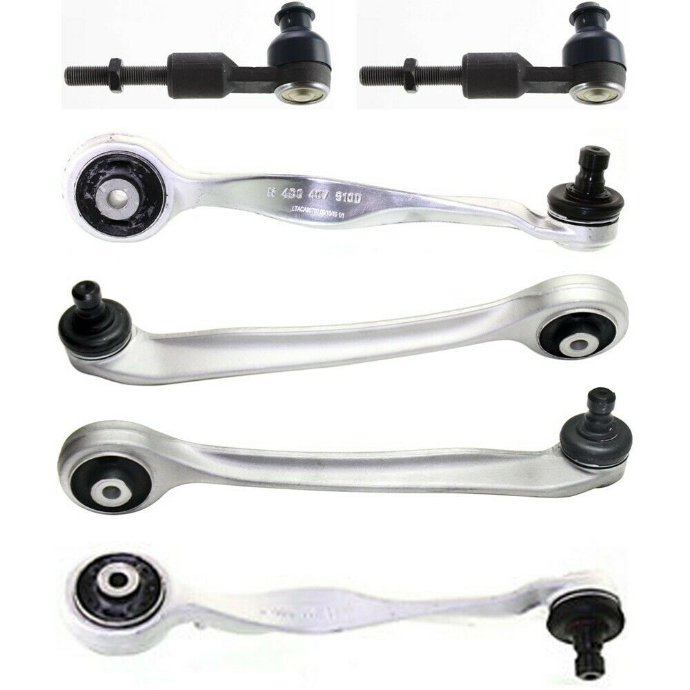 6pc Front Upper Frontward Rearward Control Arm Outer Tie Rod End Kit For Audi VW