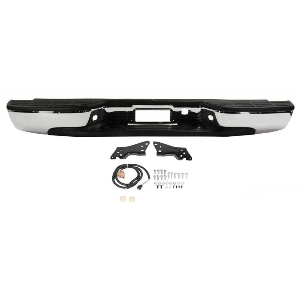 Rear Step Bumper Chrome Steel For 1999-2006 Chevrolet Silverado / Sierra 1500