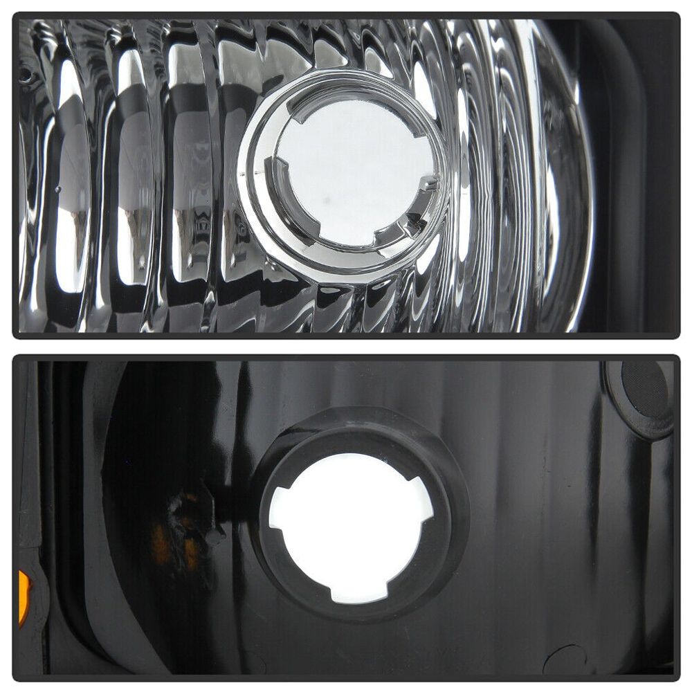 Black For 05-06 Avalanche 1500 LS Bumper Corner Signal Parking Lights Lamps Set