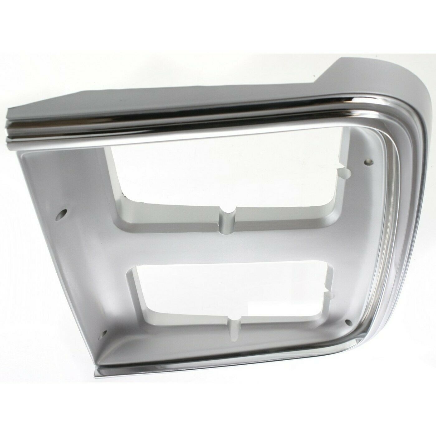Chrome Headlight Trim Bezel Dual Headlights Pair Set For 85-91 GMC Chevy Van