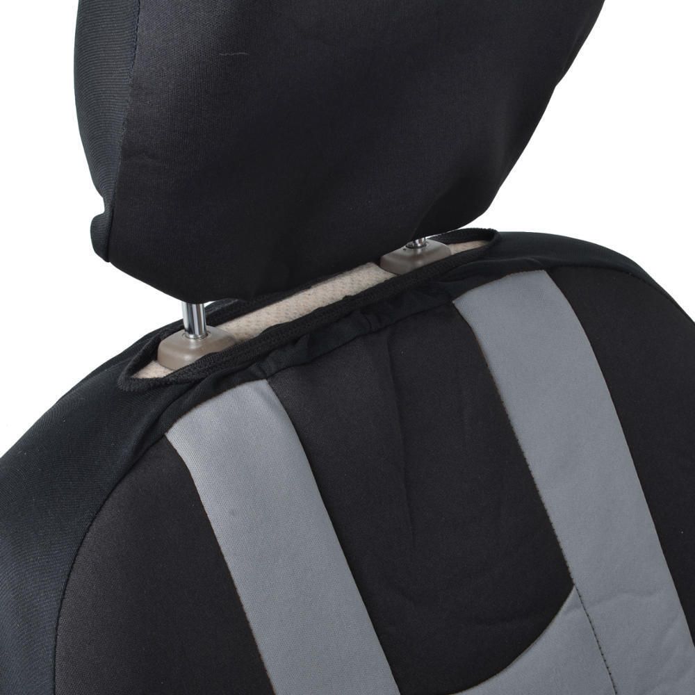 Gray Black Striped Car Seat Covers Auto Interior For 99-00 328i Base Mesh Cloth