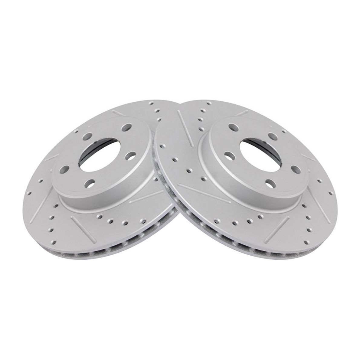 Drilled & Slotted Front Coated Brake Rotor For Chevy