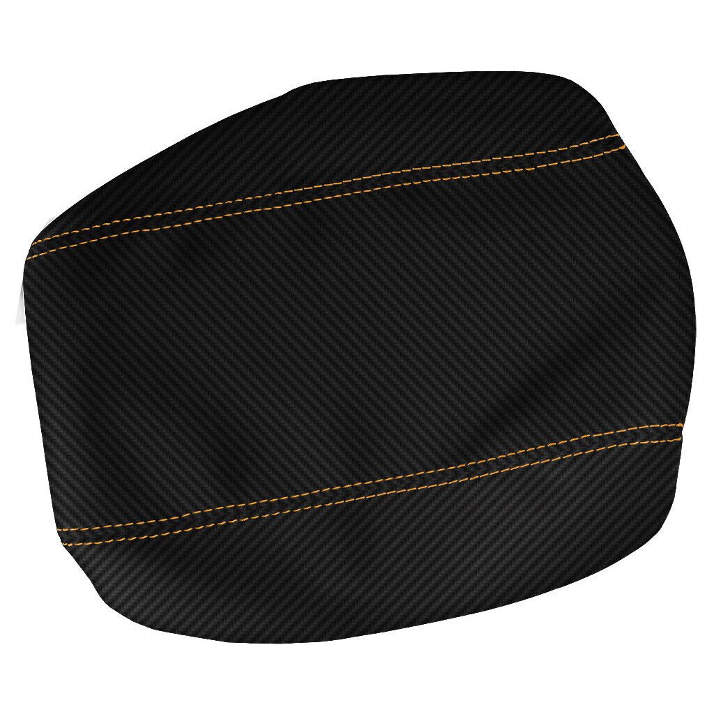 Console Lid Cover Carbon Fiber For Mitsubishi Eclipse 1995-1999 Orange Stitch