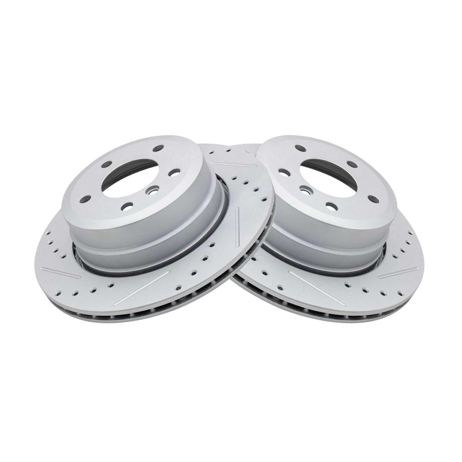 For 06-07 BMW 525xi Base Sedan Brake Rotor Drilled & Slotted G-Coated Rear Pair