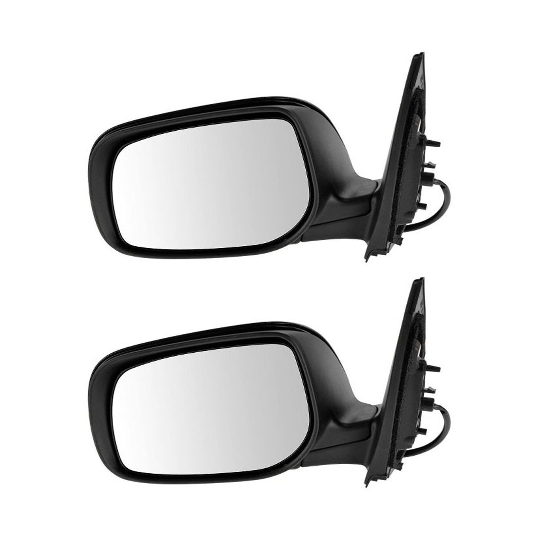 2 Sets Of - For Toyota 2009-2013 Corolla Sedan Mirror Power Gloss Black Driver Side