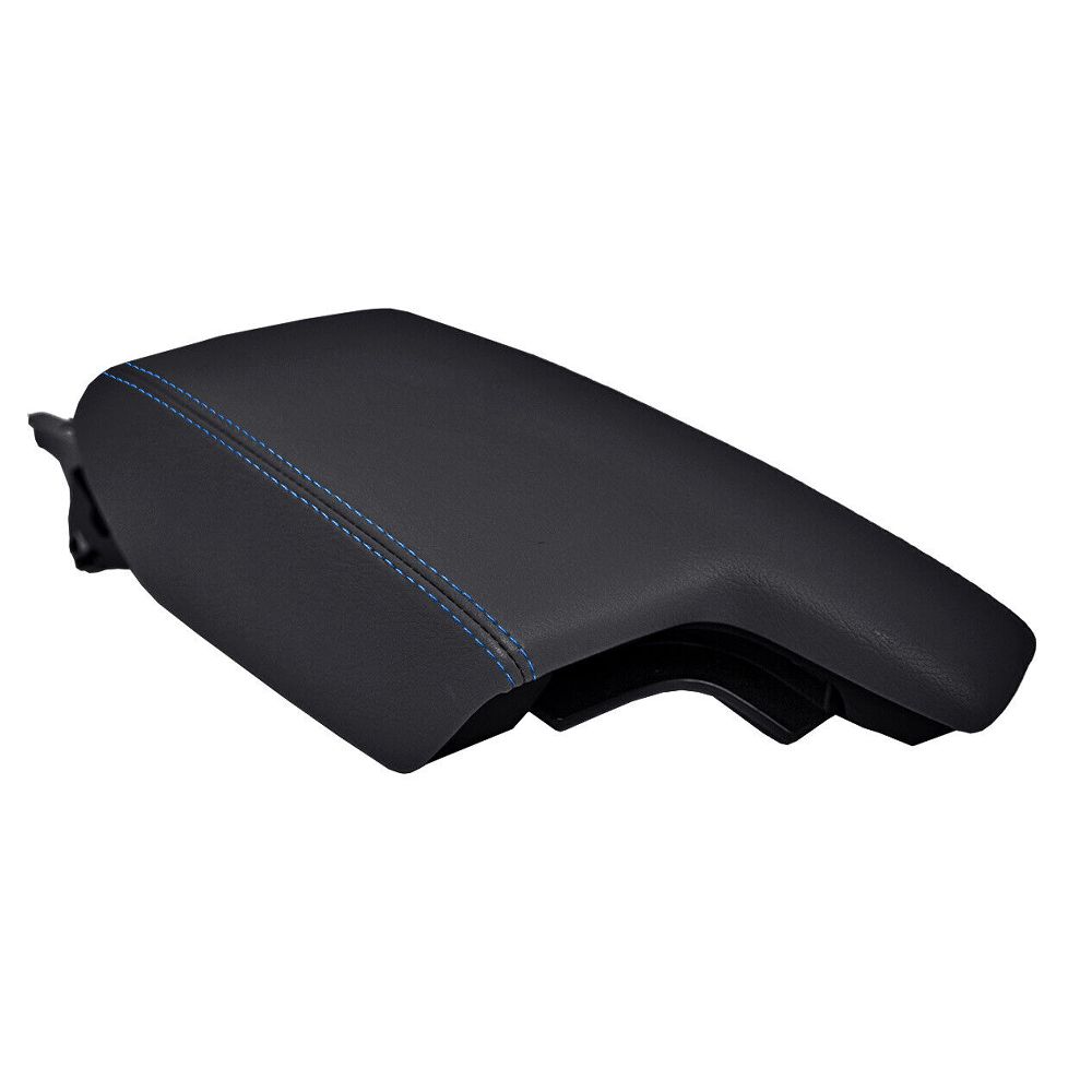 Console Lid Armrest Cover Leather For Subaru Impreza 2017-2020 Blue Stitch