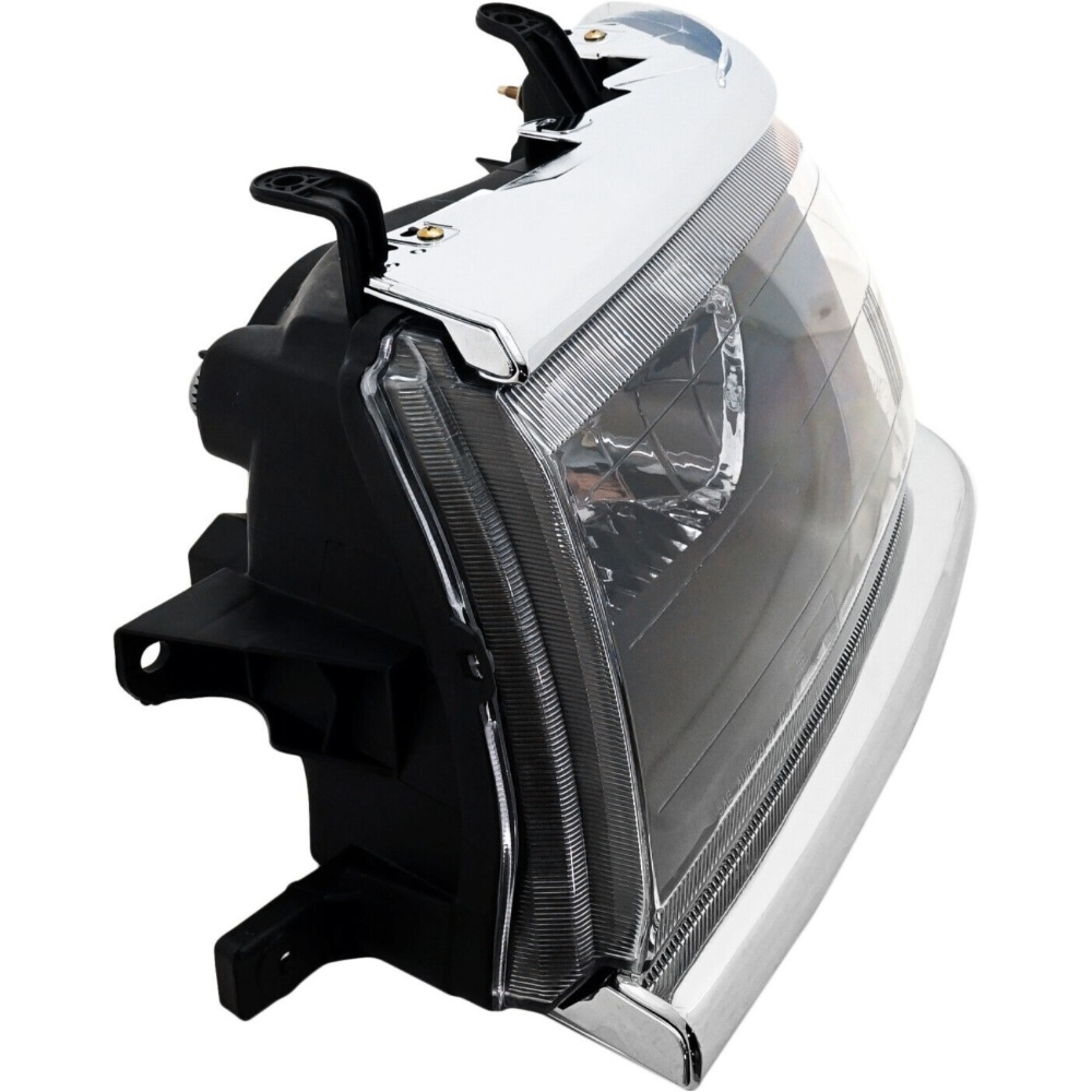 Headlight For Mitsubishi 00-04 Montero Sport Left Chrome Trim With Bulb