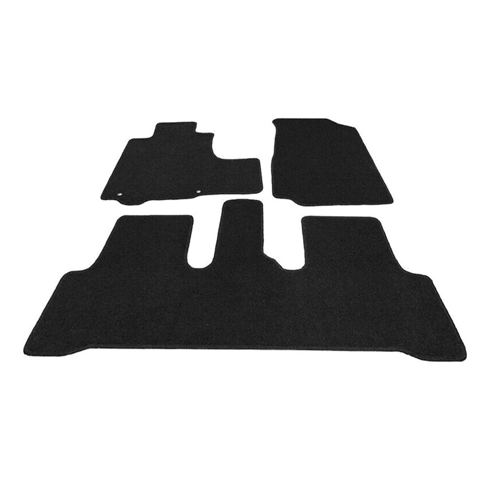 For Honda 2007-2011 CR-V 3PC Front Rear Auto Floor Mats Carpets Nylon Black