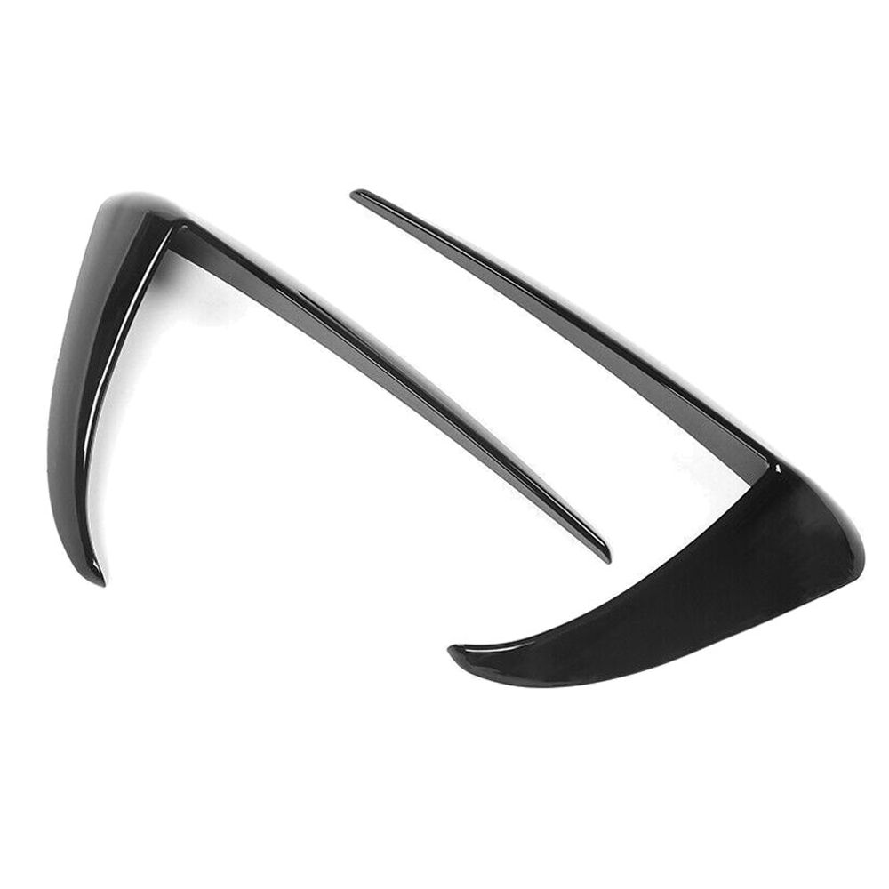 For Tesla 17-23 3 Base Model 3 Fog Light Lamp Trim Cover Gloosy Black ABS-2PCS