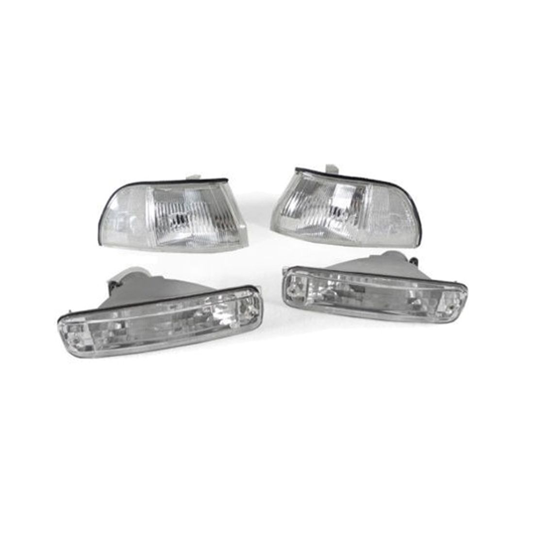 Clear Corner Lamps + Bumper Signal Lights For 90-91 Acura Integra GS / LS