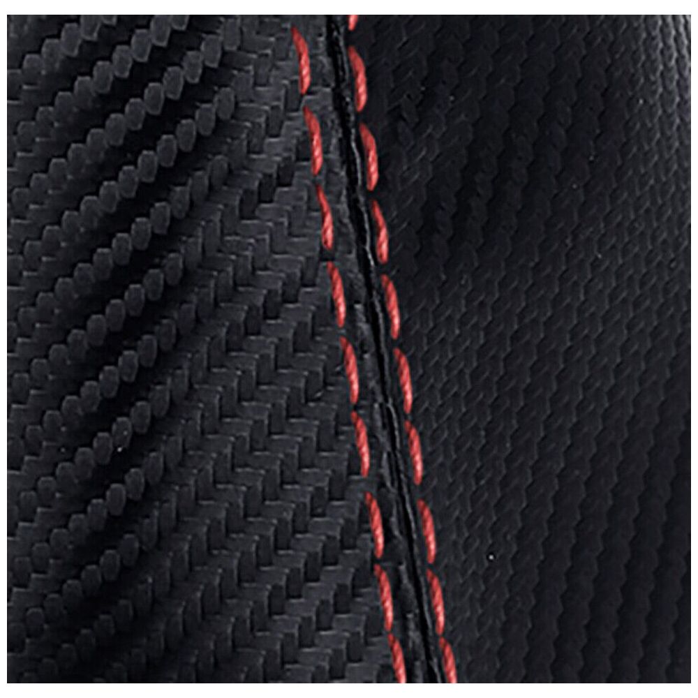 Console Lid Armrest Cover Carbon Fiber For 08-14 Dodge Avenger Sedan Red Stitch