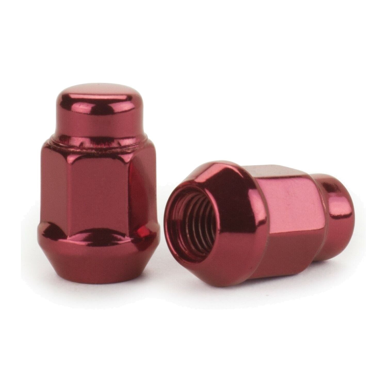 20 Red Lug Nuts 1/2-20 Bulge Acorn 3/4" Hex Wheel Nuts