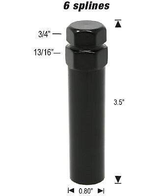 4 Sets Of - Lug Wheel Nuts Tuner Spline Drive Acorn Black For INFINITI Nissan 12x1.25
