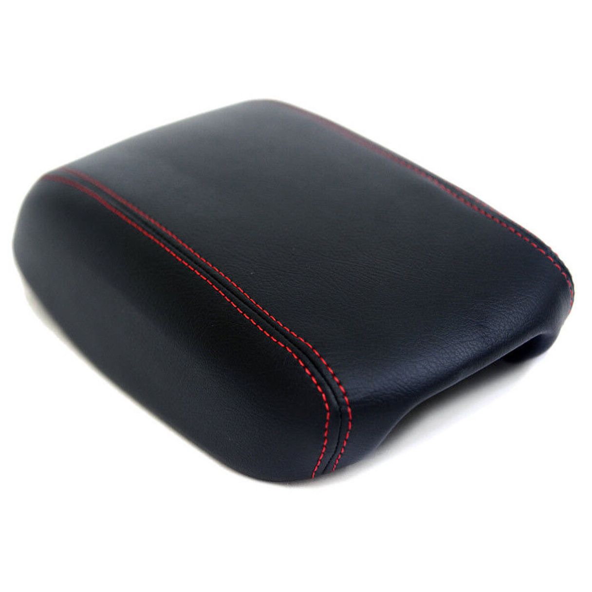 Center Console Armrest Leather Synthetic Cover For Dodge Dart 13-16 Red Stitch