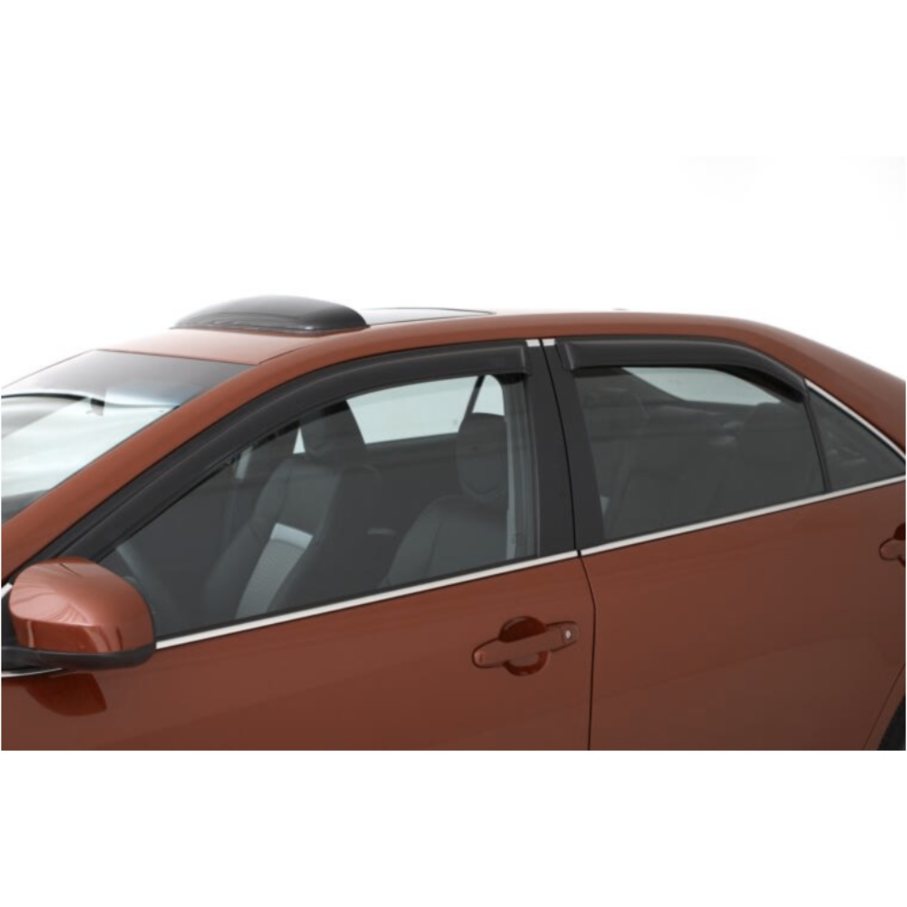 For 12-19 Versa 4pcs Smoke Out Channel Window Visor Door Window Protection Trim
