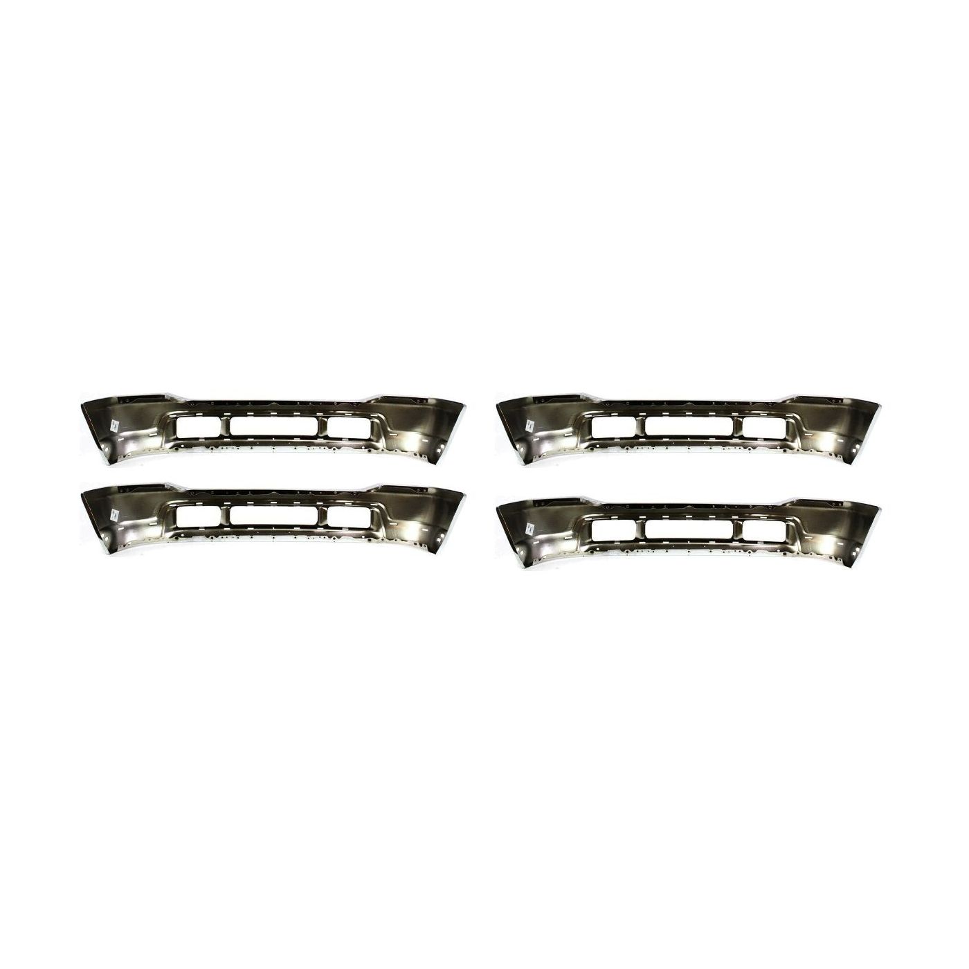 4 Sets Of - Steel Chrome Front Bumper Shell Fascia For Ford