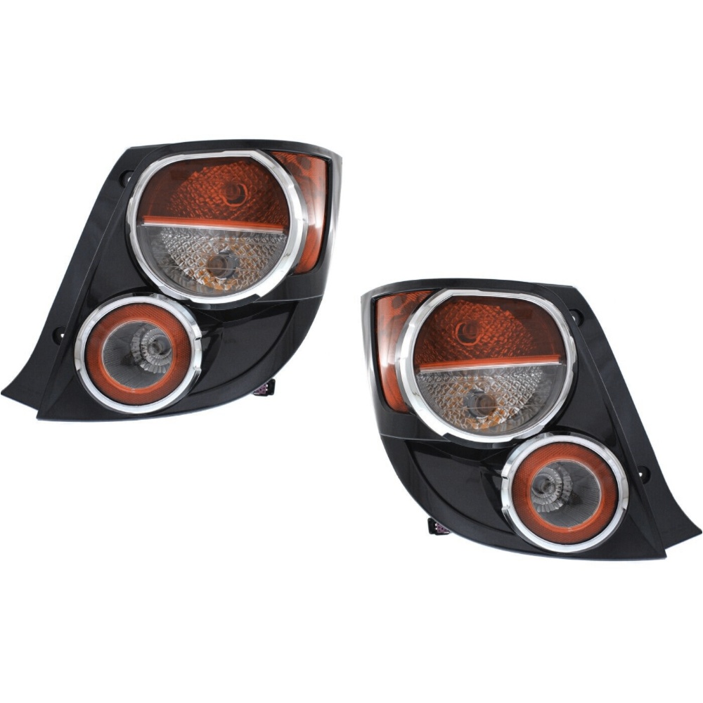 Halogen Tail Light Set For 12-16 Sonic Hatchback LS Hatchback Clear/Red 2Pcs