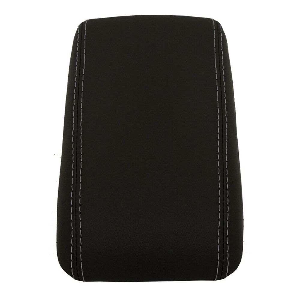 Center Console Lid Armrest Cover PVC Leather For Scion TC 2005-2010 Gray Stitch