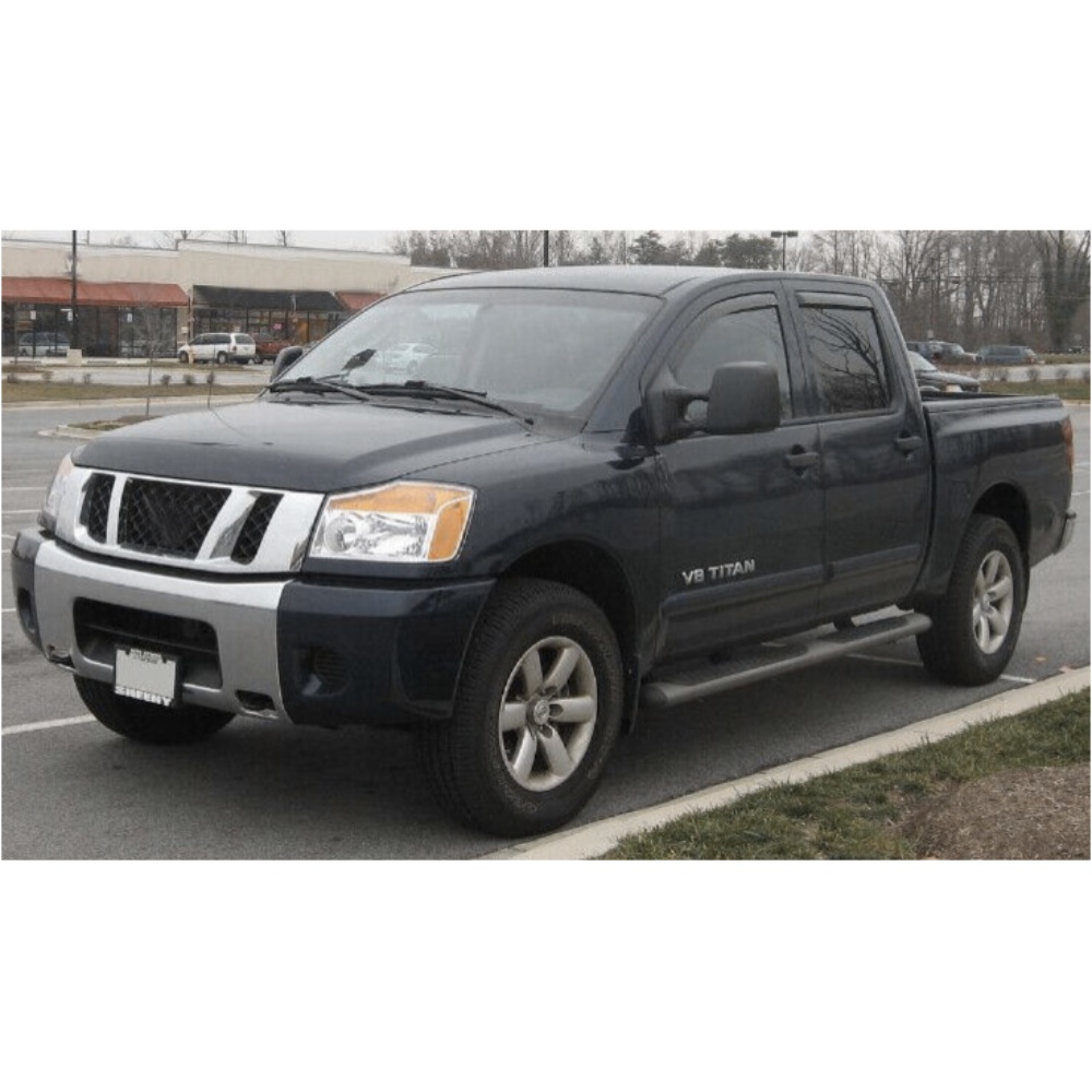IN-CHANNEL Smoke Window Visor Sun Vent Guard For Nissan 2004-2015 Titan Crew Cab