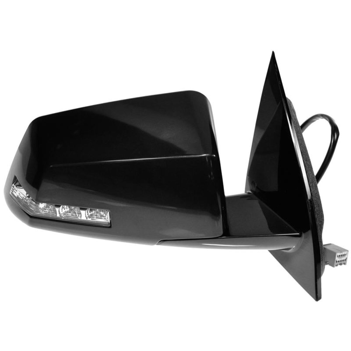 Side Mirror Heated Signal Smooth Black Passenger Right For Chevy GMC Saturn