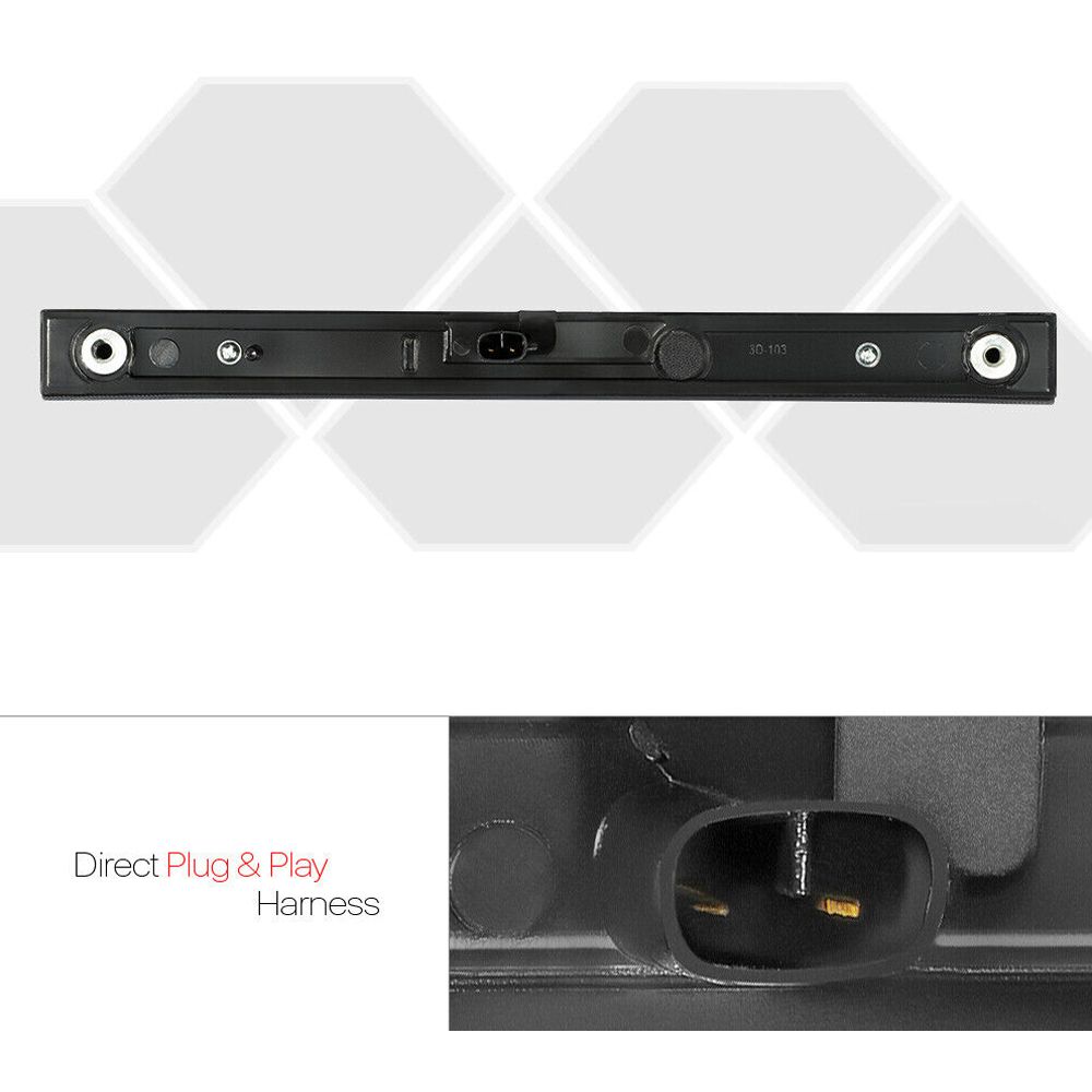 Fits 2010-2019 Lexus GX460/RAV4[Black/Clear]LED Third 3rd Brake Light Tail Lamp